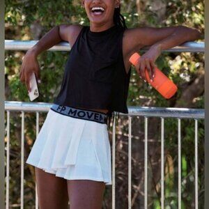 NWT Free People Pleated Black & White Tennis Skort